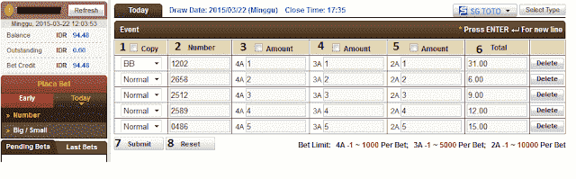 pasang angka togel